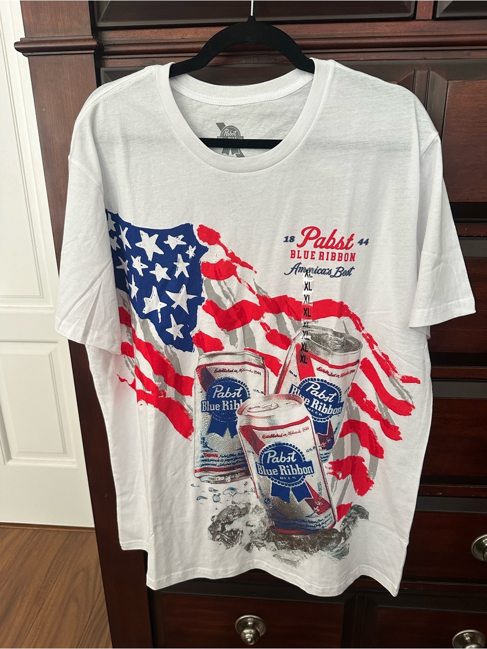 Pabst Blue Ribbon XL American Flag Tee NWT